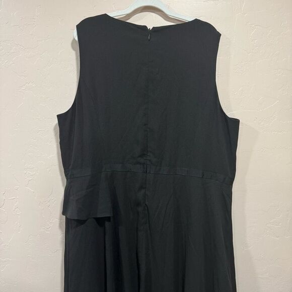 City Chic Maxi Antilla Black peplum ruffle maxi dress plus size large XXL/24 - Picture 5 of 6